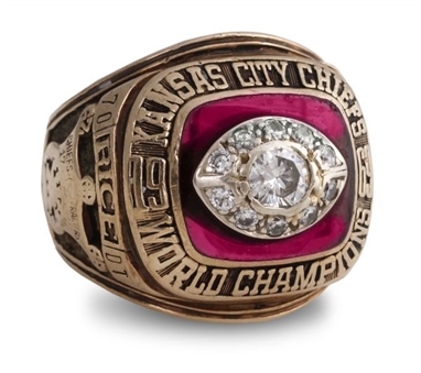 1969 Kansas City Chiefs Super Bowl IV Player Ring (Player LOA) - Andy Rice
